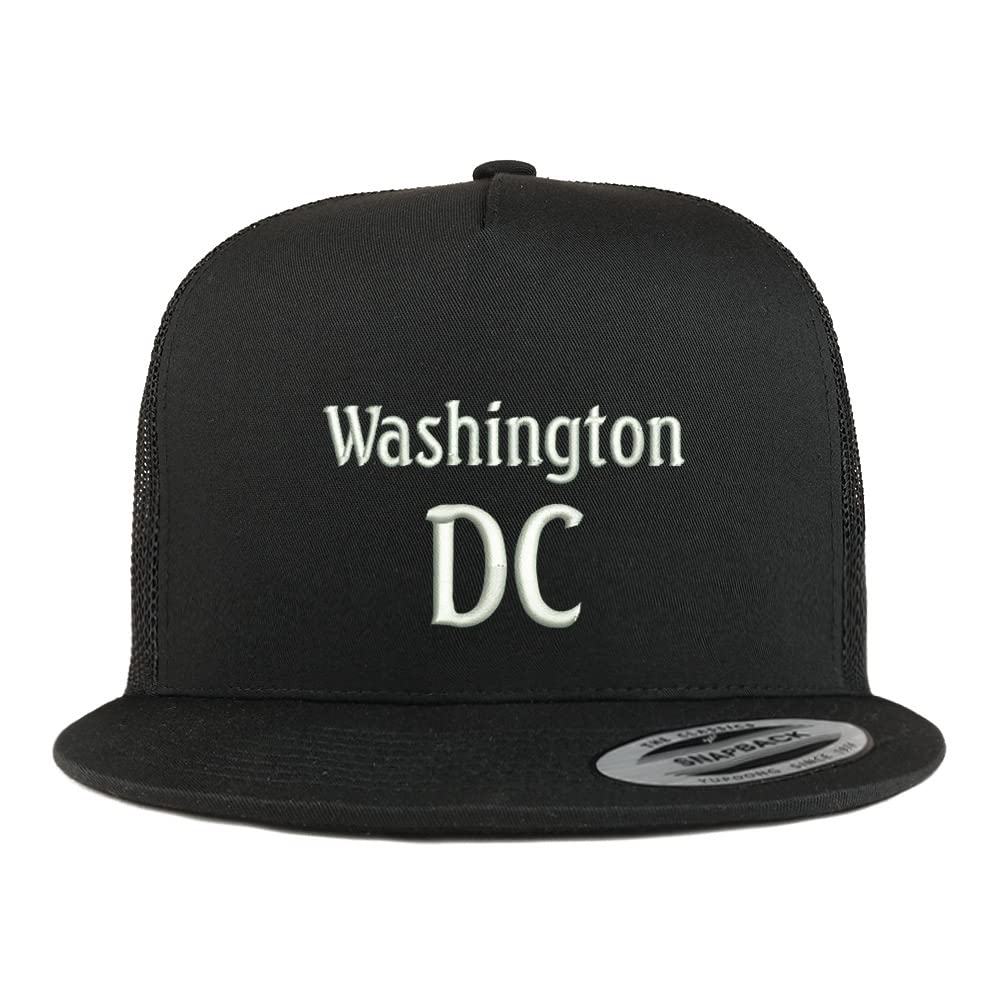 Trendy Apparel Shop Washington DC Embroidered 5 Panel Flatbill Trucker Cap