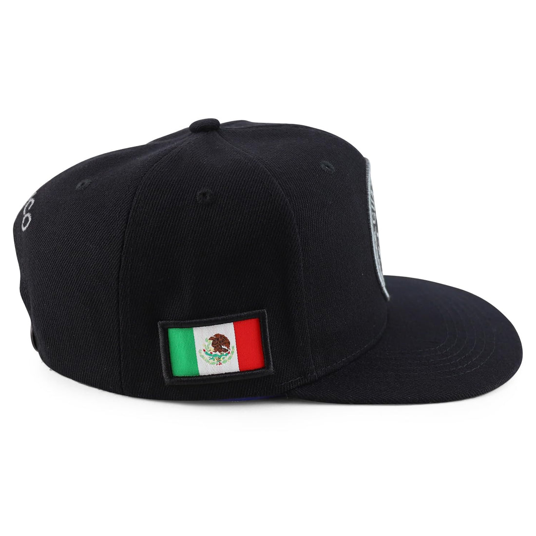 Trendy Apparel Shop Cities of Mexico Circular Logo Embroidered Flatbill Snapback Baseball Cap