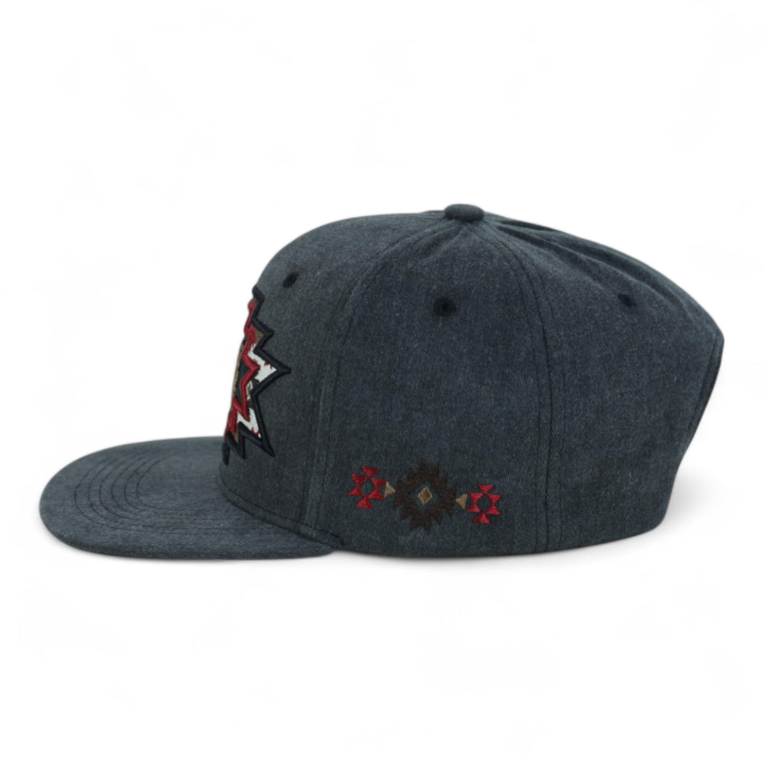 Trendy Apparel Shop Rodeo Design Embroidered Washed Cotton Flat Bill Snapback Cap
