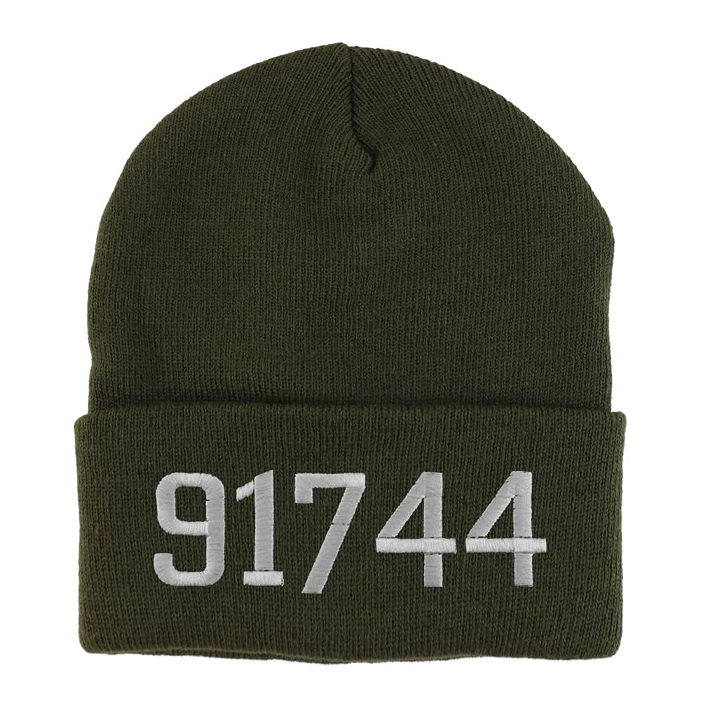 Trendy Apparel Shop 91744 La Puente CA Old English Embroidered Long Cuff Beanie
