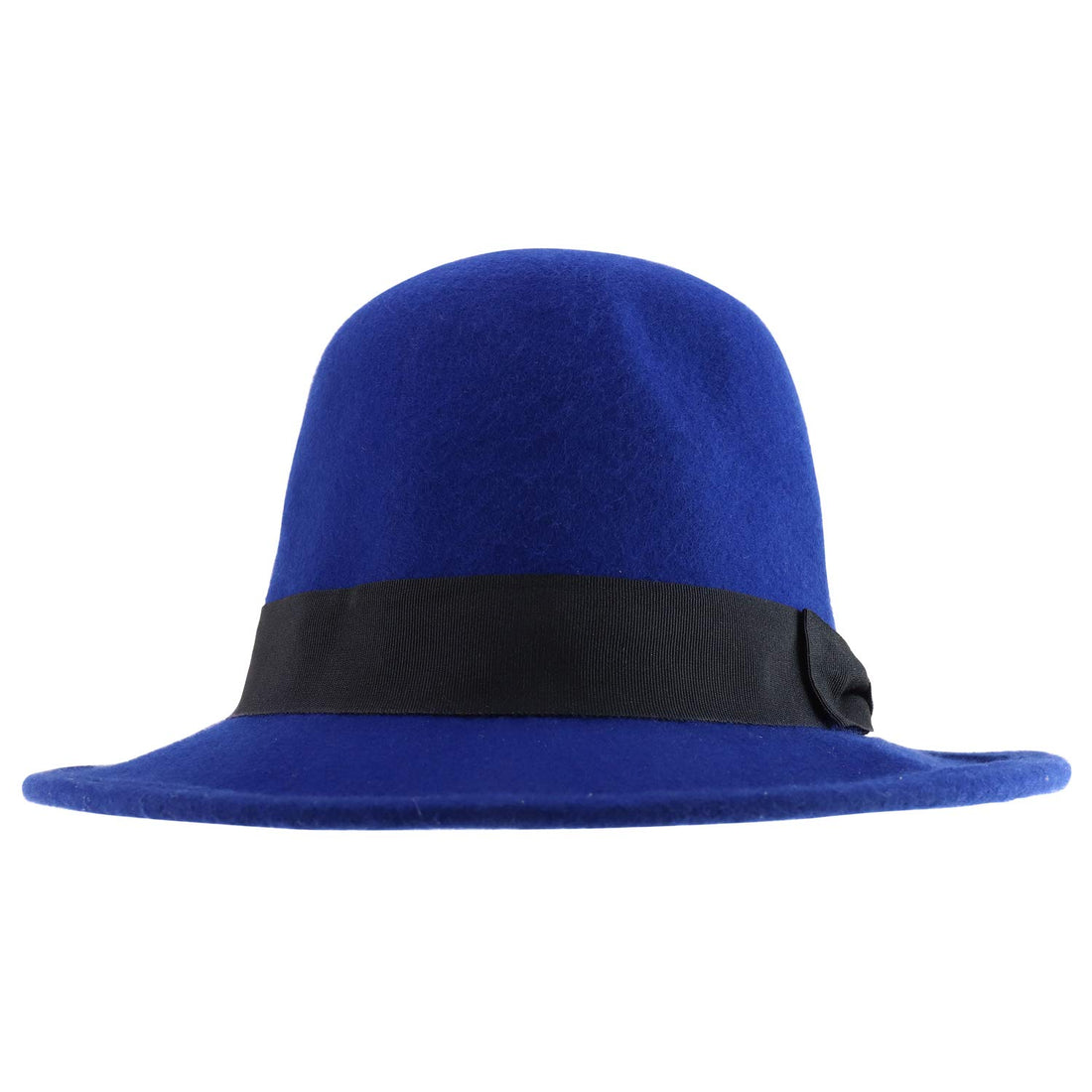 Trendy Apparel Shop Men's Tall Crown Wool Bowler Hat with Black Band