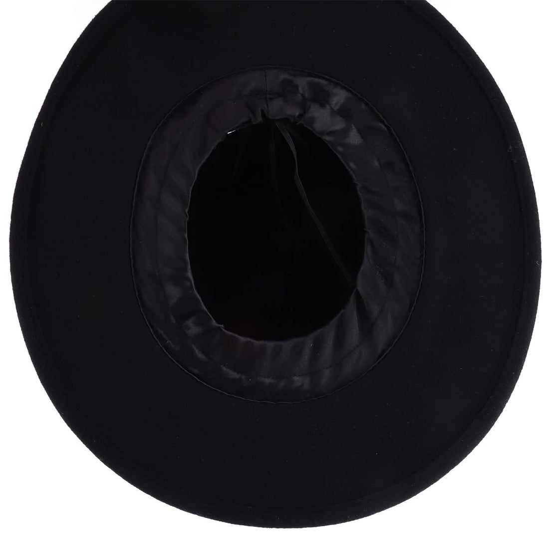 Trendy Apparel Shop Women's Leather Band Wool Felt Large Brim Fedora Hat