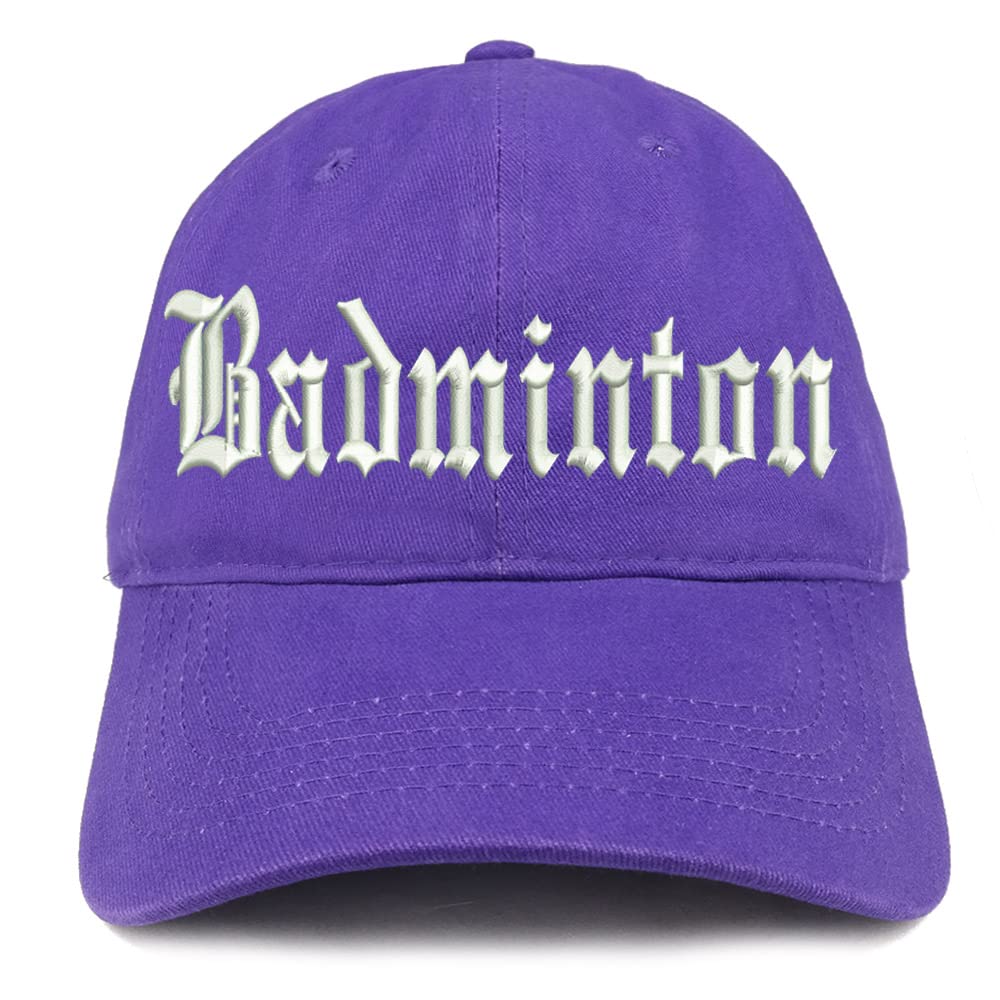 Trendy Apparel Shop Old English Badminton Low Profile Soft Cotton Baseball Cap