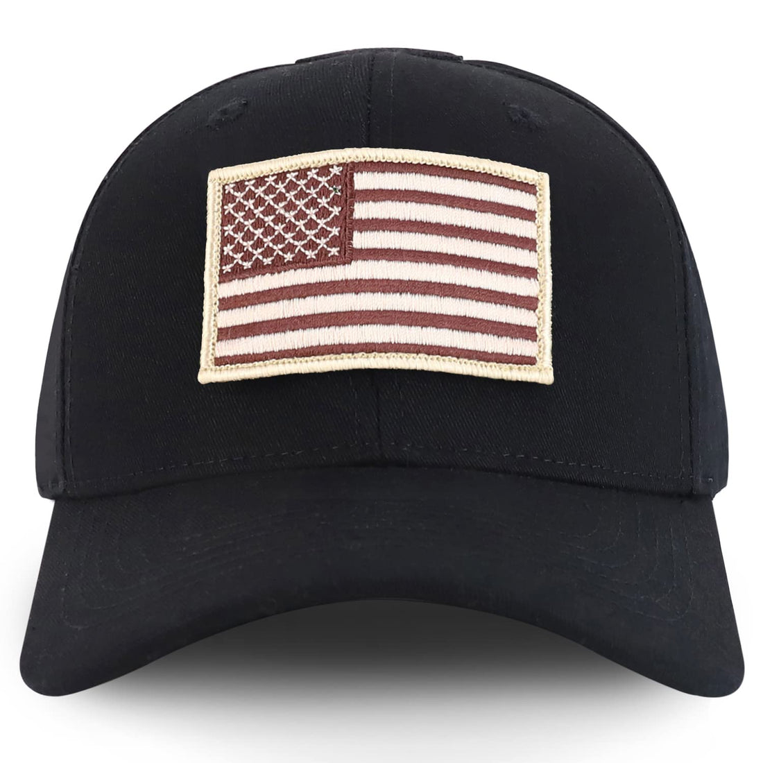 Trendy Apparel Shop Desert USA Flag Patch Tactical Cap, Fits Child to Adult 2XL