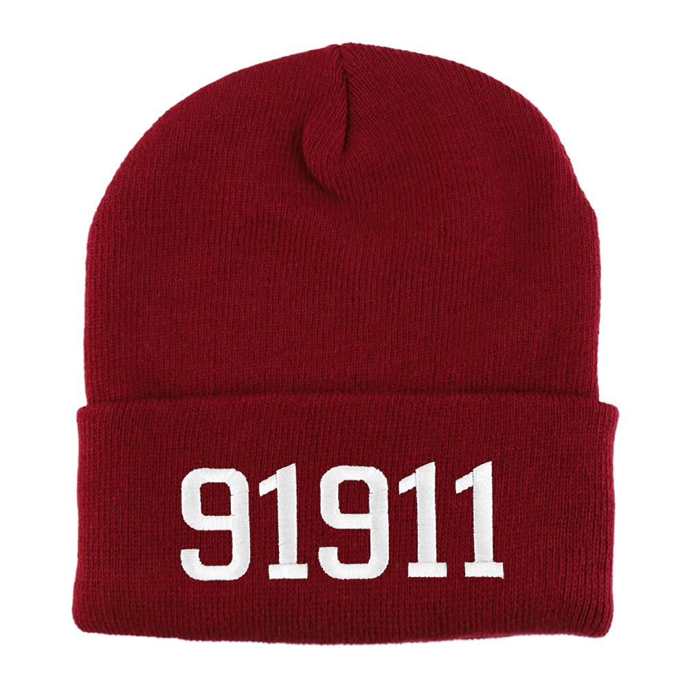 Trendy Apparel Shop 91911 Chula Vista CA Old English Embroidered Long Cuff Beanie