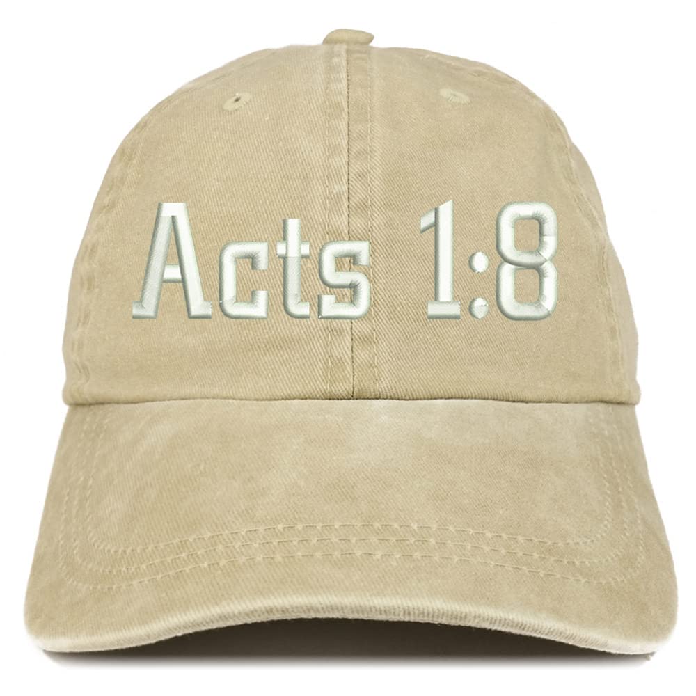 Trendy Apparel Shop Acts 1:8 Washed Pigment Dyed Baseball Cap