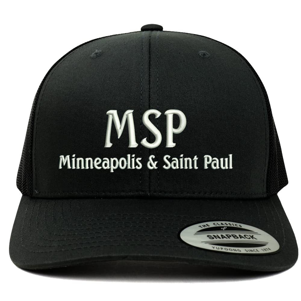 Trendy Apparel Shop MSP Minneapolis and Saint Paul Embroidered Retro Fit Trucker Mesh Cap