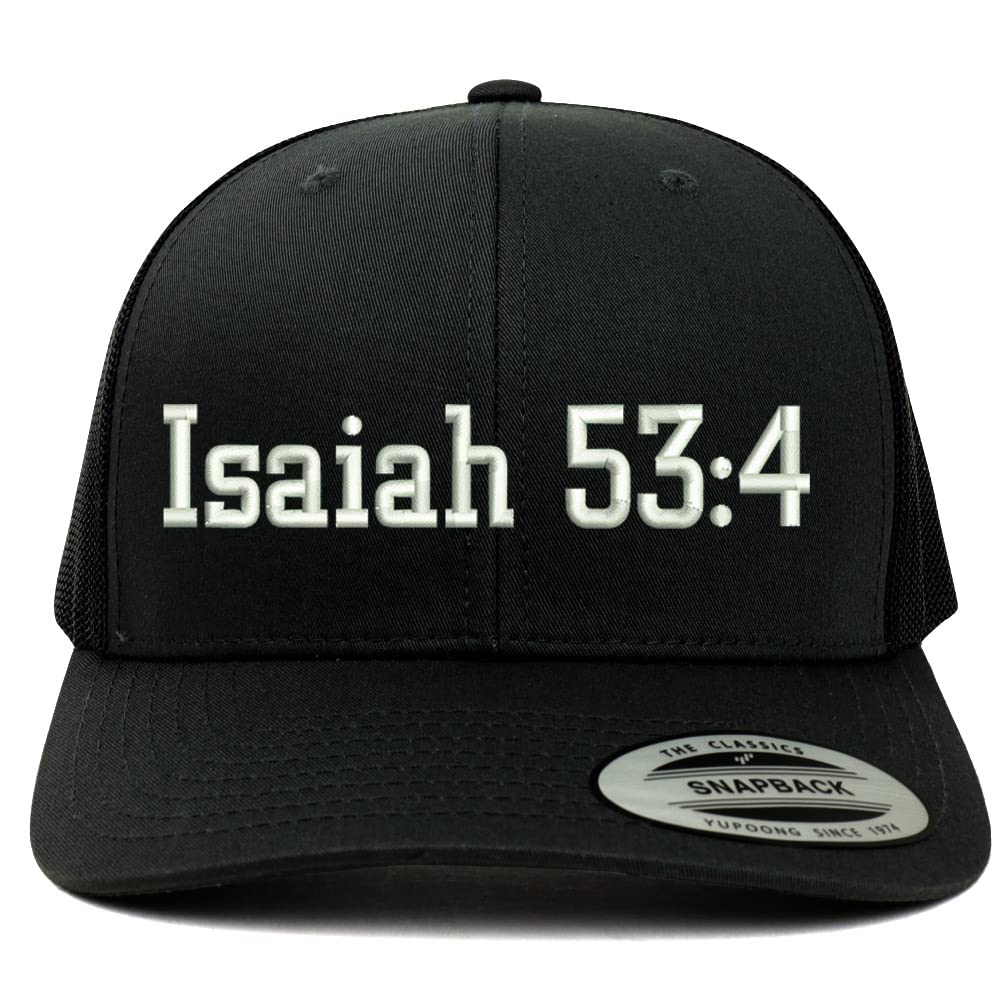 Trendy Apparel Shop Isaiah 53:4 6 Panel Trucker Mesh Cap