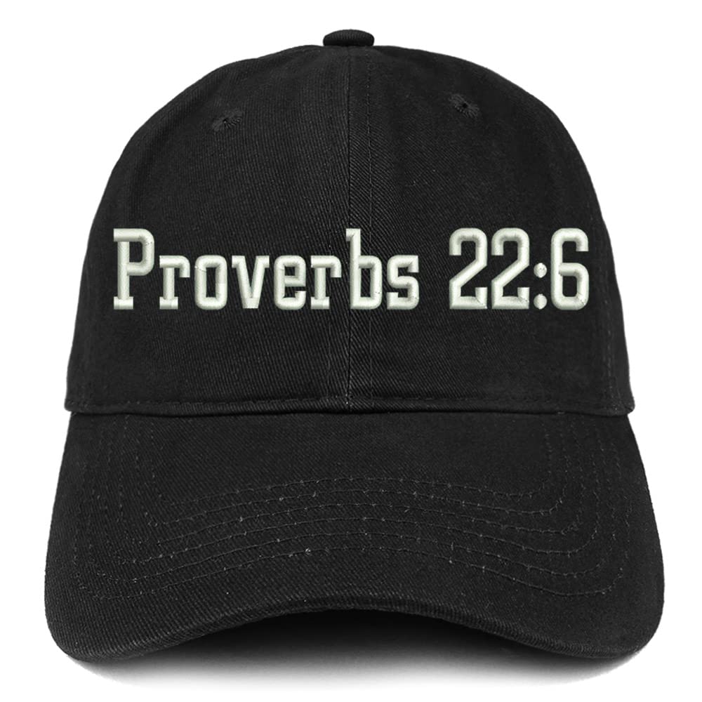 Trendy Apparel Shop Proverbs 22: 6 Low Profile Soft Cotton Baseball Cap