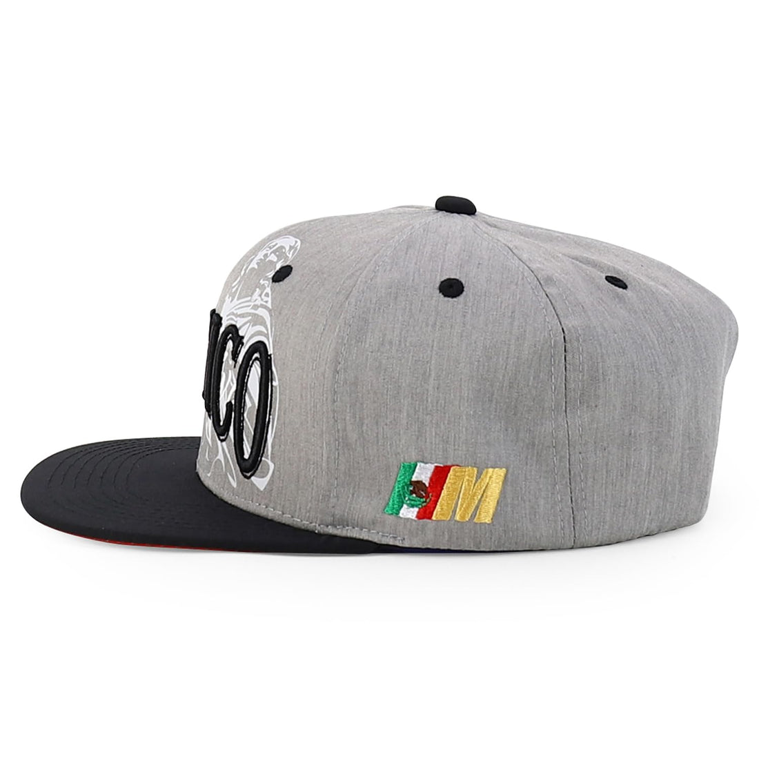 Trendy Apparel Shop Mexico Guadalupe Embroidered Flat Bill Snapback Cap