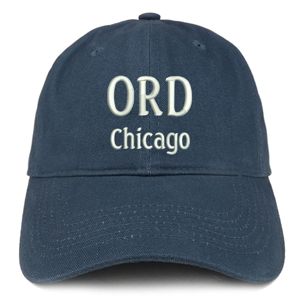 Trendy Apparel Shop ORD Chicago Low Profile Soft Cotton Baseball Cap