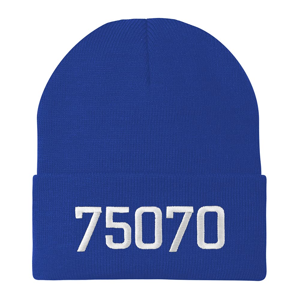 Trendy Apparel Shop 75070 McKinney TX Old English Embroidered Long Cuff Beanie