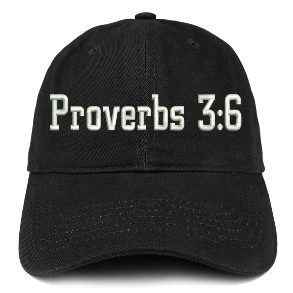 Trendy Apparel Shop Proverbs 3:6 Low Profile Soft Cotton Baseball Cap