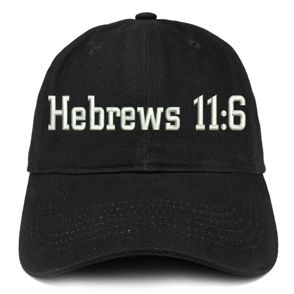 Trendy Apparel Shop Hebrew 11:6 Low Profile Soft Cotton Baseball Cap