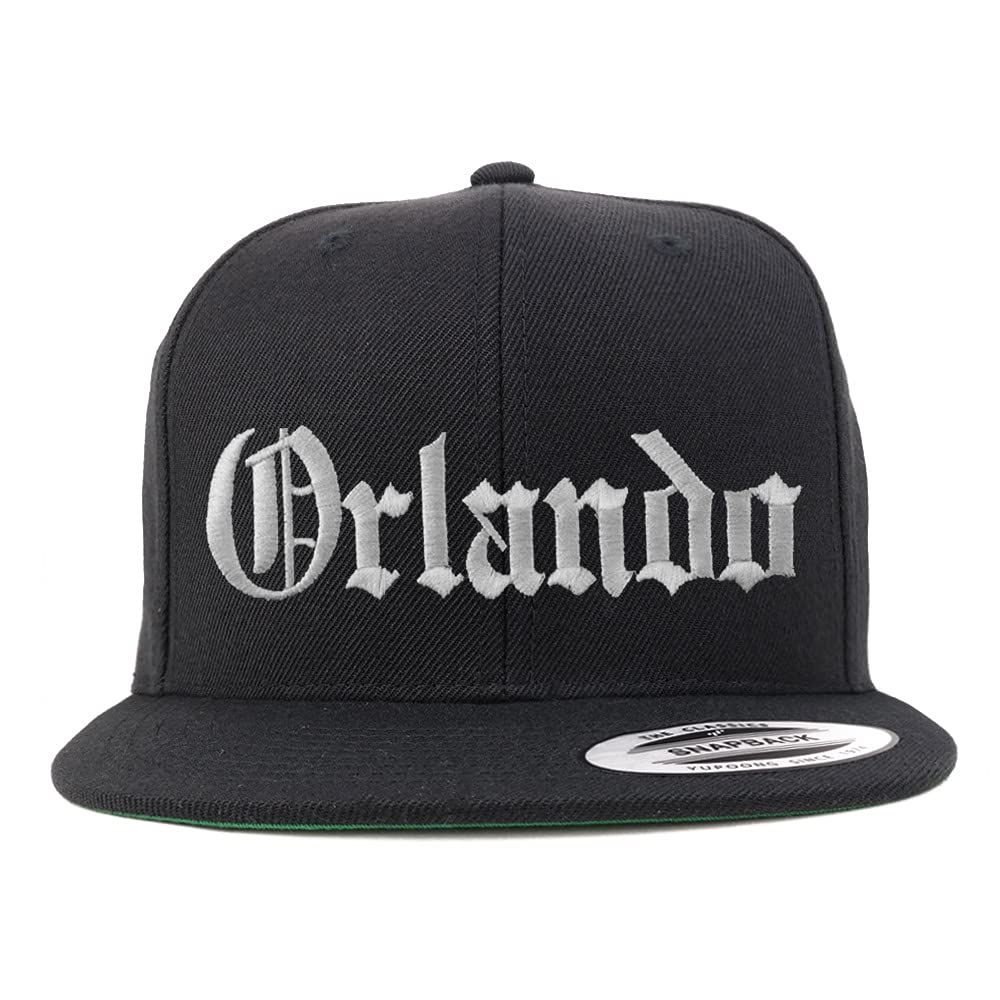 Trendy Apparel Shop Orlando Old English Embroidered Flatbill Snapback