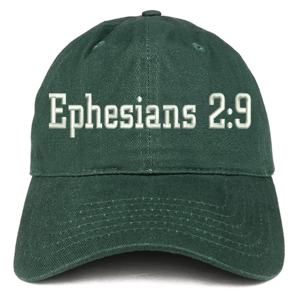 Trendy Apparel Shop Ephesians 2:9 Low Profile Soft Cotton Baseball Cap