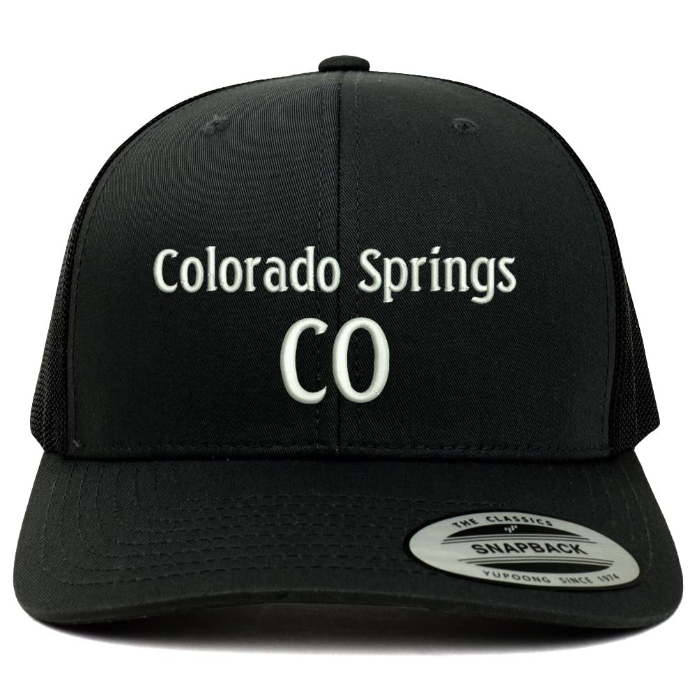 Trendy Apparel Shop Colorado Springs CO Embroidered Retro Fit Trucker Mesh Cap