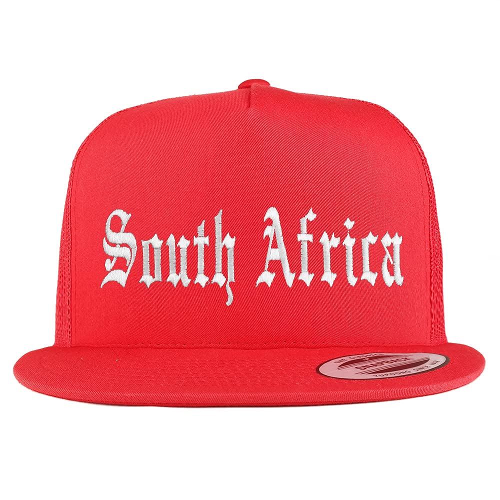 Trendy Apparel Shop South Africa Old English 5 Panel Flatbill Trucker Cap