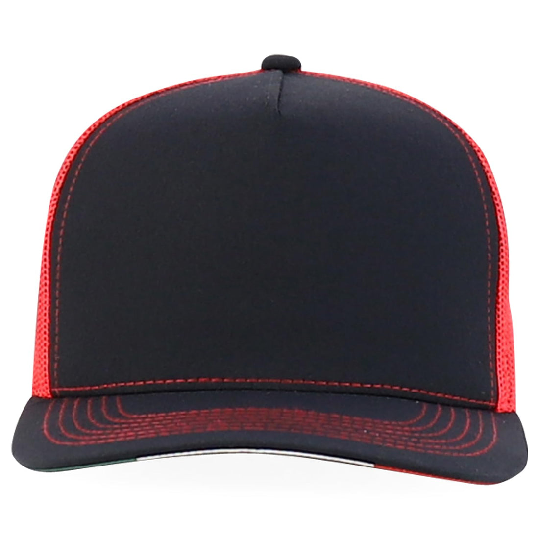 Trendy Apparel Shop 5 Panel Structured Trucker Cap with Mexico Flag Design Undervisor