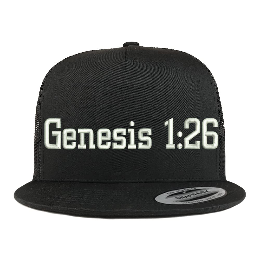 Trendy Apparel Shop Genesis 1:26 5 Panel Flatbill Trucker Cap