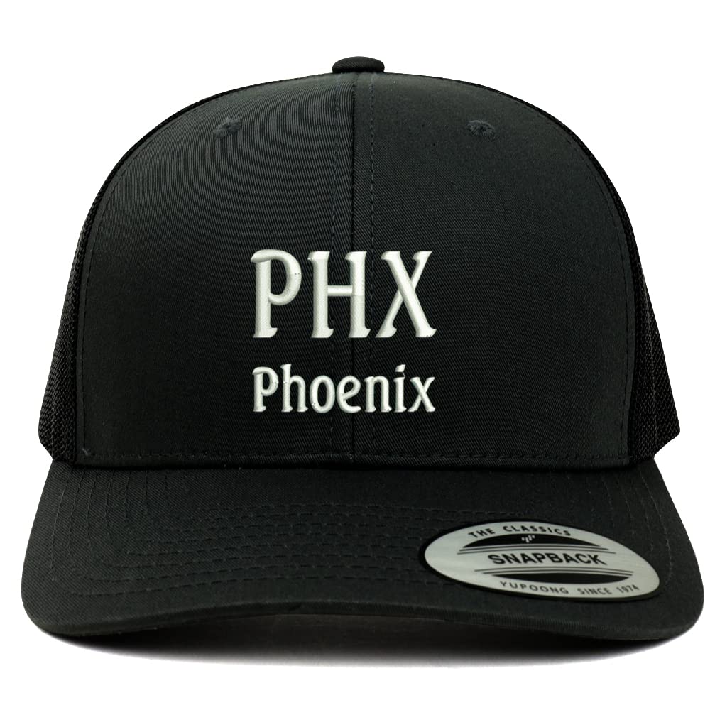 Trendy Apparel Shop PHX Pheonix Embroidered Retro Fit Trucker Mesh Cap