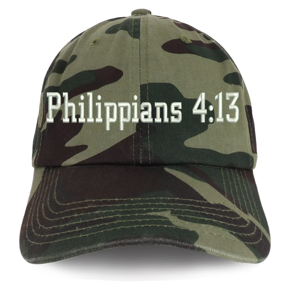 Trendy Apparel Shop Philippians 4:13 Low Profile Soft Cotton Baseball Cap