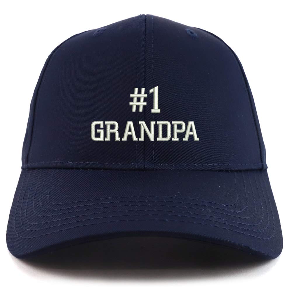 Trendy Apparel Shop Number 1 Grandpa Embroidered Sturctured Baseball Cap