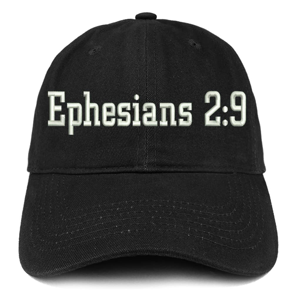 Trendy Apparel Shop Ephesians 2:9 Low Profile Soft Cotton Baseball Cap