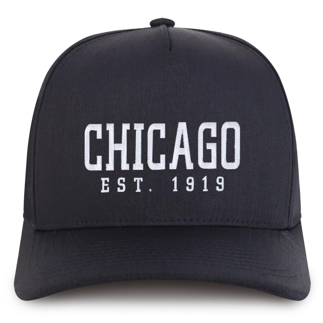 Trendy Apparel Shop Chinago Est.1919 Embroidered 5 Panel Structured Baseball Cap