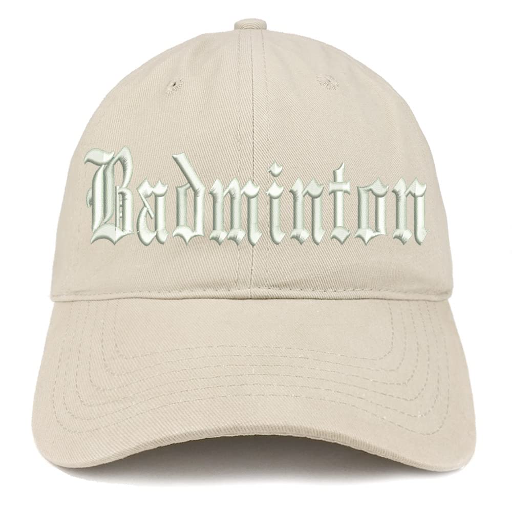 Trendy Apparel Shop Old English Badminton Low Profile Soft Cotton Baseball Cap