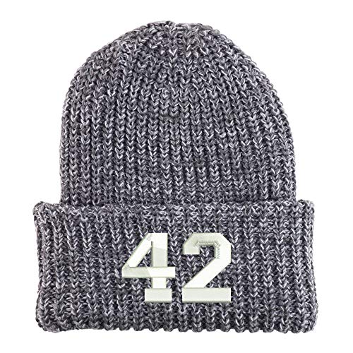 Trendy Apparel Shop Number 42 Collegiate Varsity Long Cuffed Ribbed Beanie