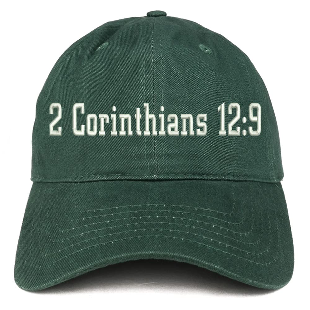 Trendy Apparel Shop 2 Corinthians 12:9 Low Profile Soft Cotton Baseball Cap