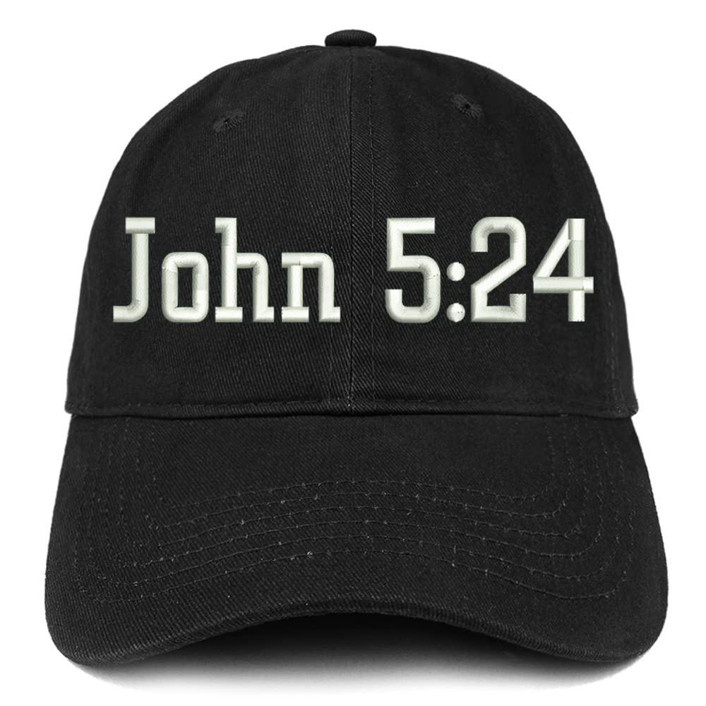 Trendy Apparel Shop John 5:24 Low Profile Soft Cotton Baseball Cap
