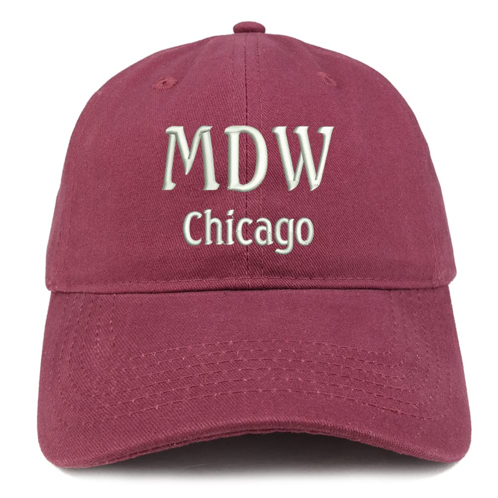 Trendy Apparel Shop MDW Chicago Low Profile Soft Cotton Baseball Cap