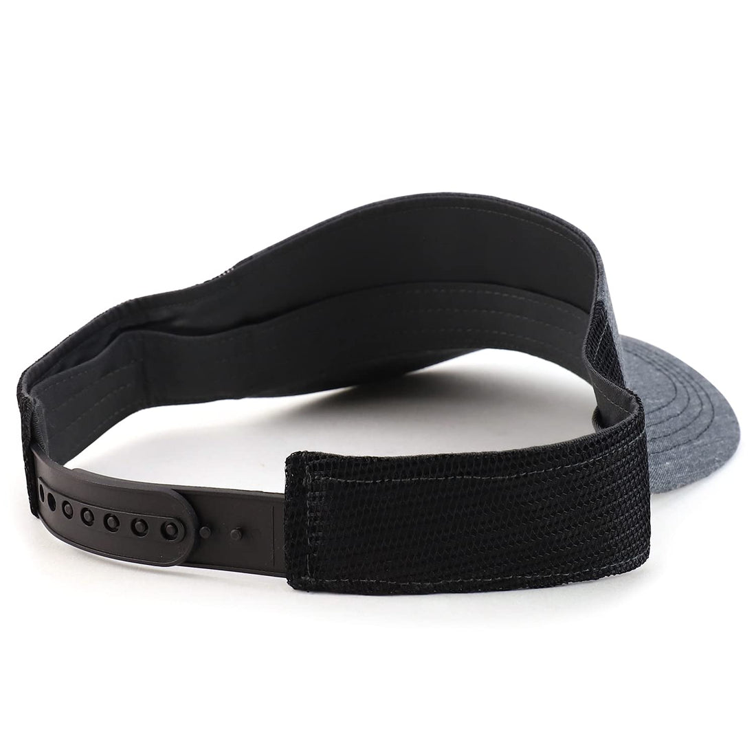 Trendy Apparel Shop Plain 2 Tone Mesh Back Visor with Adjustable Snap Closure