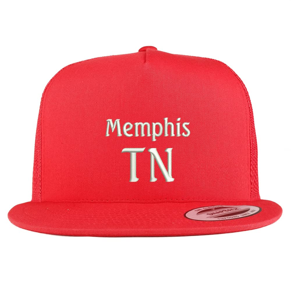 Trendy Apparel Shop Memphis TN Embroidered 5 Panel Flatbill Trucker Cap
