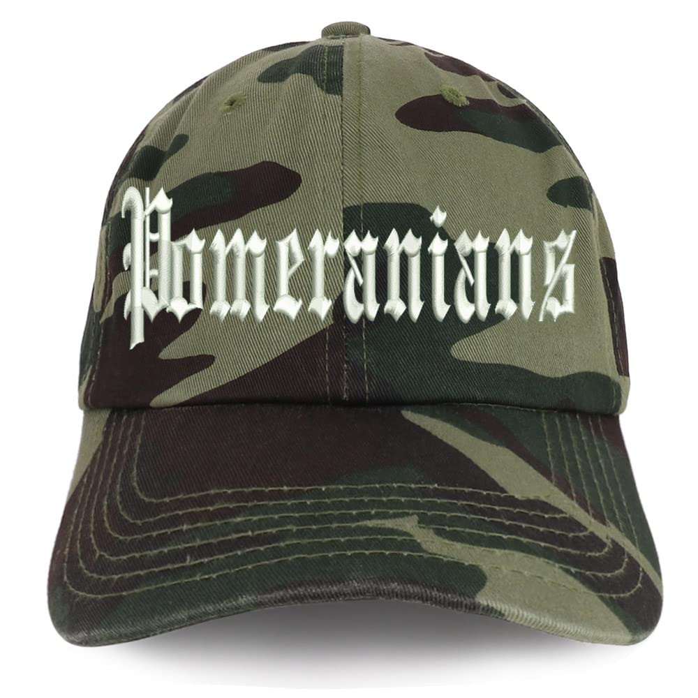 Trendy Apparel Shop Old English Pomeranians Low Profile Soft Cotton Baseball Cap