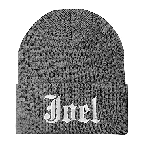 Trendy Apparel Shop Joel Old English Embroidered Long Cuff Beanie