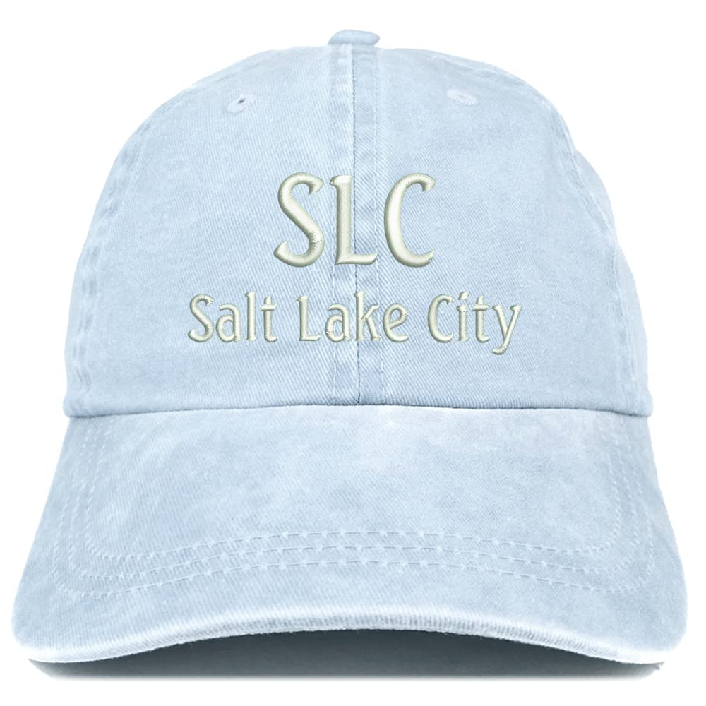 Trendy Apparel Shop SLC Salt Lake City Embroidered Pigment Dyed Washed Baseball Cap
