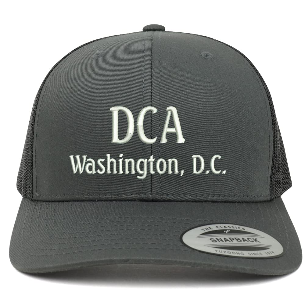 Trendy Apparel Shop DCA Washington DC Embroidered Retro Fit Trucker Mesh Cap