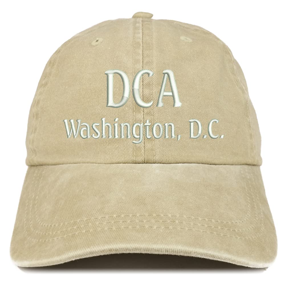 Trendy Apparel Shop DCA Washington DC Embroidered Pigment Dyed Washed Baseball Cap