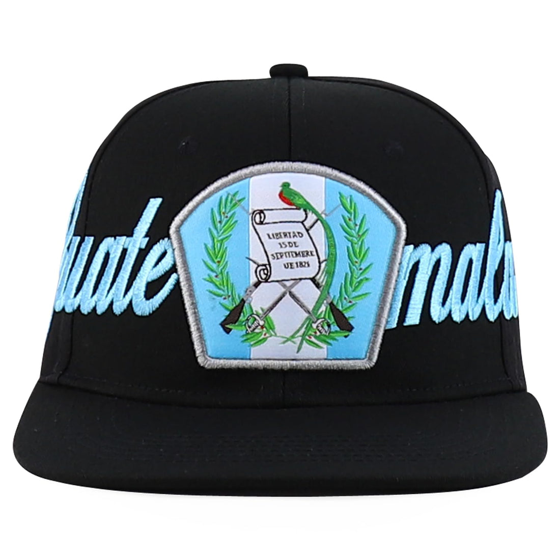 Trendy Apparel Shop Central America States Embroidered Mesh Back Flat Bill Cap
