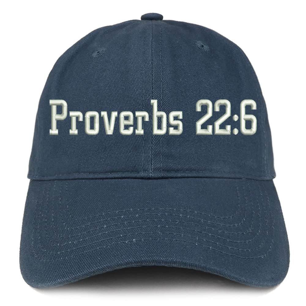 Trendy Apparel Shop Proverbs 22: 6 Low Profile Soft Cotton Baseball Cap