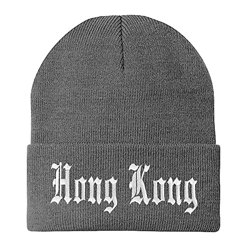 Trendy Apparel Shop Hong Kong Old English Embroidered Long Cuff Beanie