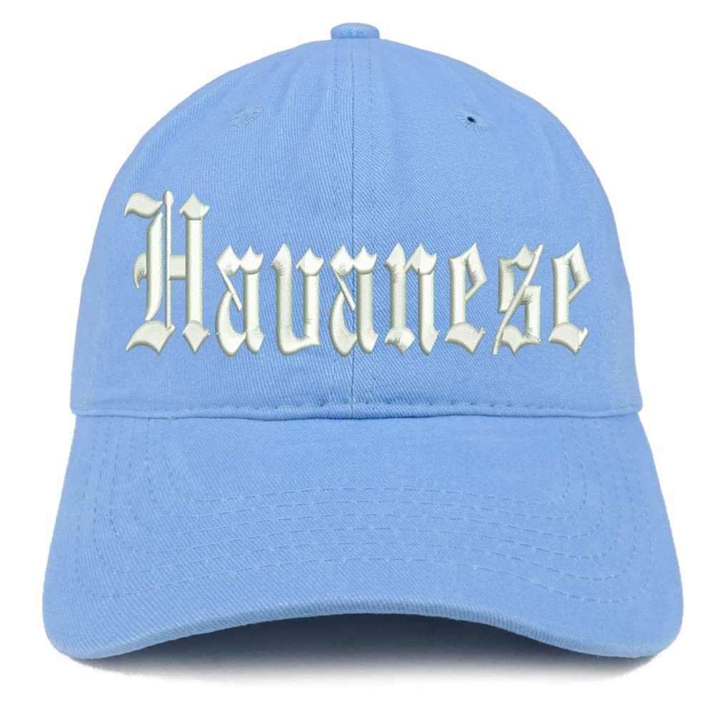 Trendy Apparel Shop Old English Havanese Low Profile Soft Cotton Baseball Cap