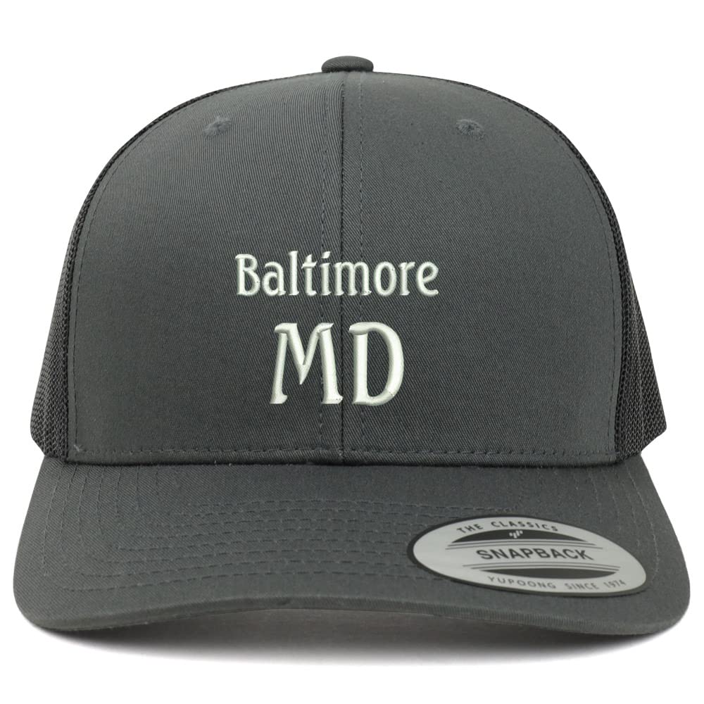 Trendy Apparel Shop Baltimore MD Embroidered Retro Fit Trucker Mesh Cap
