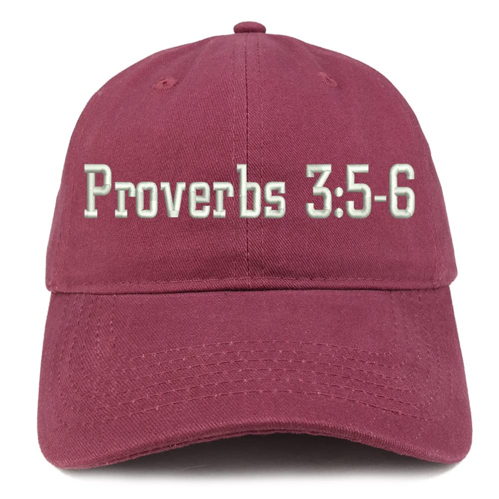 Trendy Apparel Shop Proverbs 3:5-6 Low Profile Soft Cotton Baseball Cap