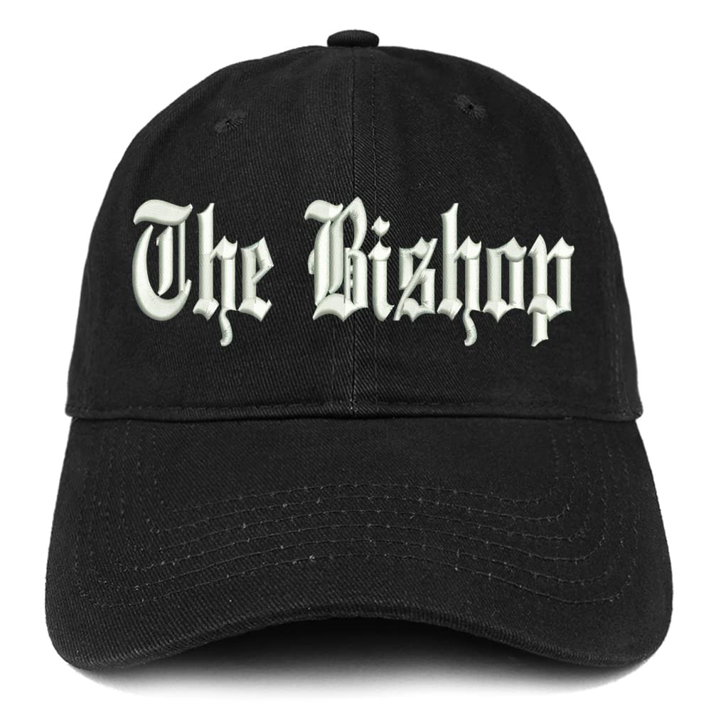 Trendy Apparel Shop The Bishop Old English Low Profile Soft Cotton Baseball Cap