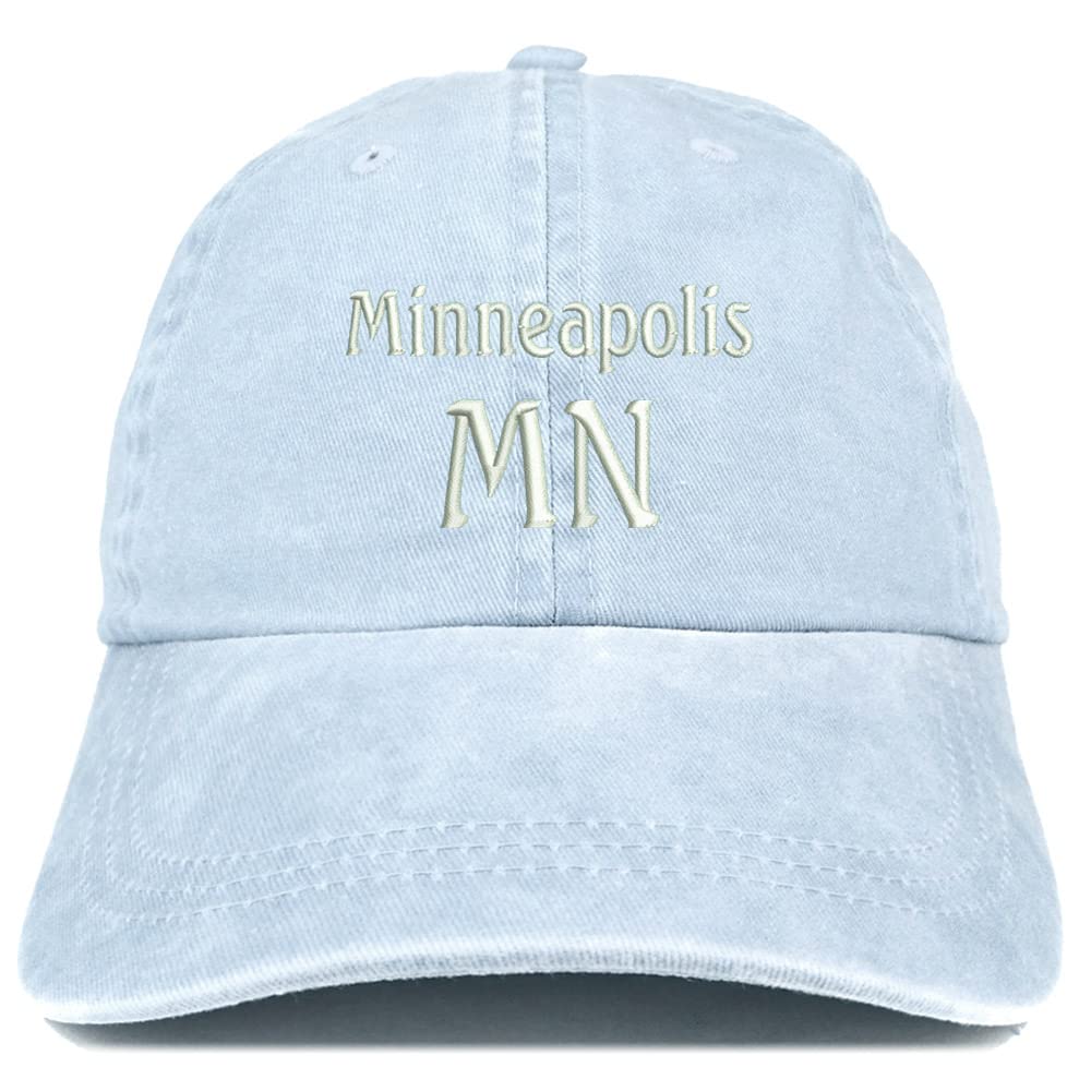 Trendy Apparel Shop Minneapolis MN Embroidered Pigment Dyed Washed Baseball Cap