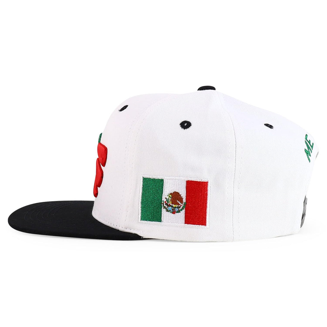 Hecho En Mexico Eagle 3D Embroidered Flat Bill Snapback Cap